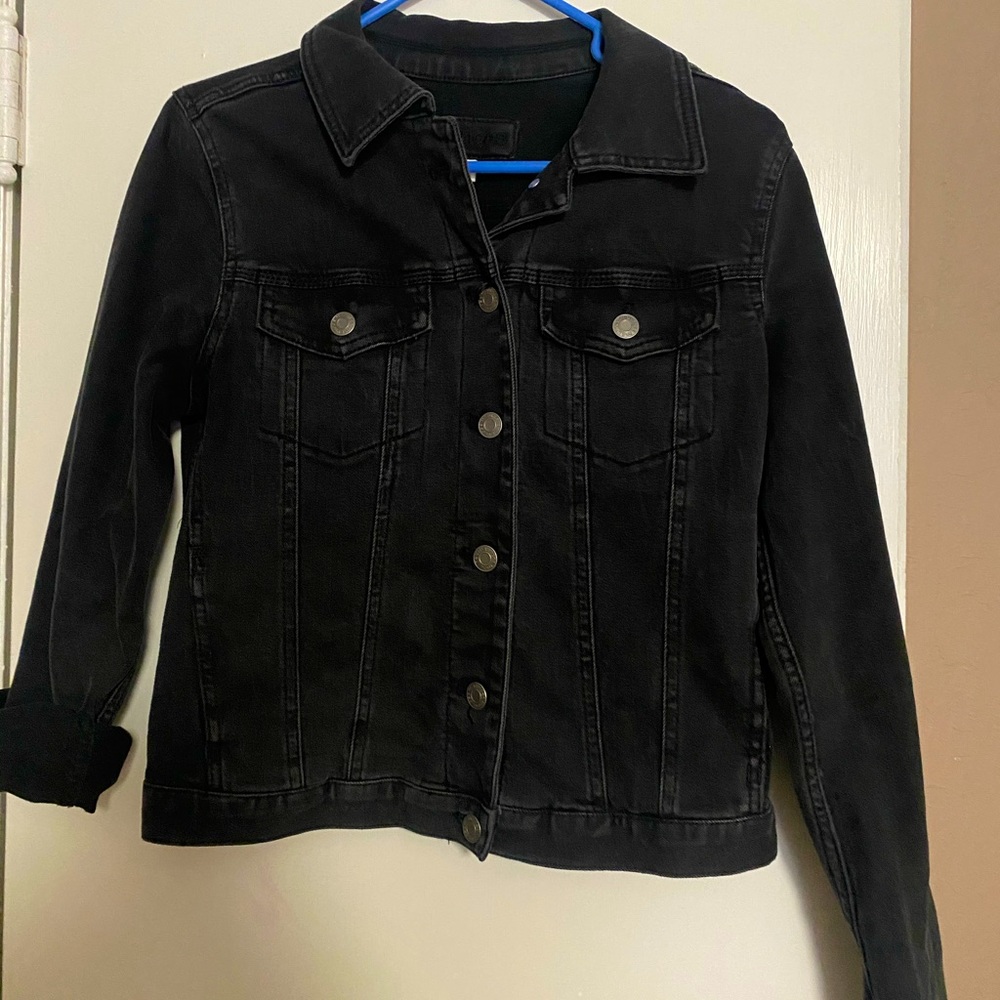 Black denim jacket
